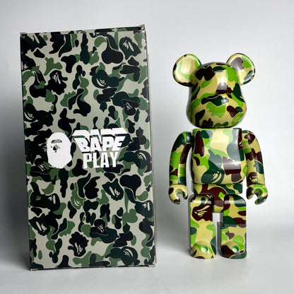 28cm BEARBRICK 400% BAPE Camouflage MMJ Green ABS Action Figure Boxed