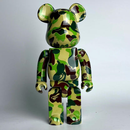 28cm BEARBRICK 400% BAPE Camouflage MMJ Green ABS Action Figure Boxed