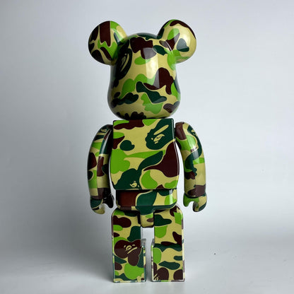 28cm BEARBRICK 400% BAPE Camouflage MMJ Green ABS Action Figure Boxed