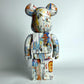 28cm BEARBRICK 400% Basquiat 9 Generation ABS Action Figure Boxed-FuGui Tide play