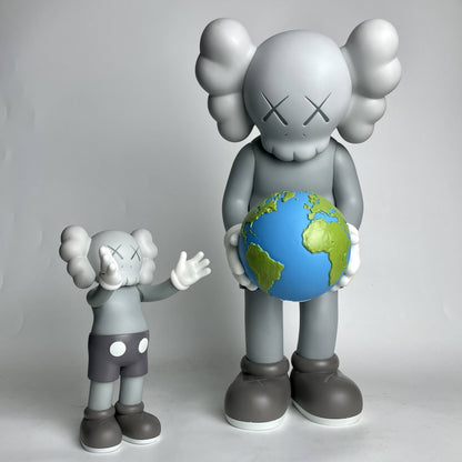 35CM Grey Art KAWS The Promise Earth Qatar Factory Without Box