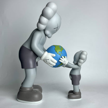 35CM Grey Art KAWS The Promise Earth Qatar Factory Without Box