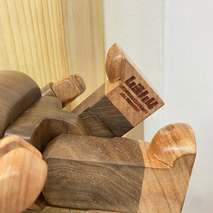 Wooden Bearbrick 400% BAPE Action Figure With Wooden Box | FuGui Tide play
