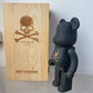 Wooden Bearbrick 400% MASTERMIND Action Figure With Wooden Box