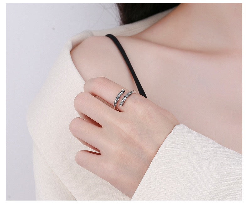 925 silver Jewelry Wukong the Incantation of the Golden Hoop+Jingu Bang Ring Combination set