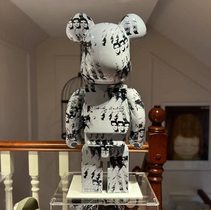 70cm BEARBRICK 1000% Andywarhol Elvispresley ABS Action Figure Boxed