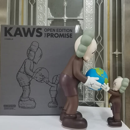 35CM Art KAWS The Promise Earth Qatar Original Factory Without Box