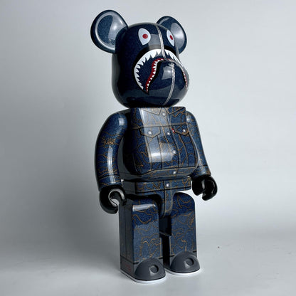 28cm BEARBRICK 400% BAPE Levis ABS Action Figure Boxed