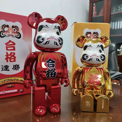 28cm BEARBRICK 400% Electroplating Dharma ABS Action Figure Boxed