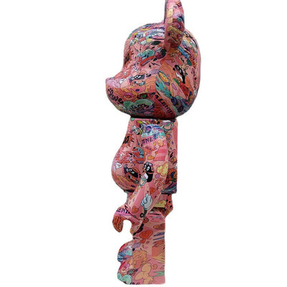 70cm BEARBRICK 1000% QQ ABS Action Figure Boxe