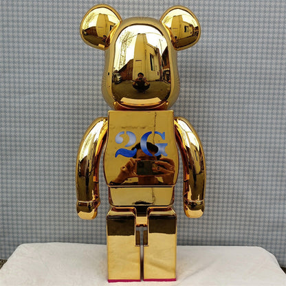 70cm BEARBRICK 1000% HajimeSorayama Red Lips Gold ABS Action Figure Boxed