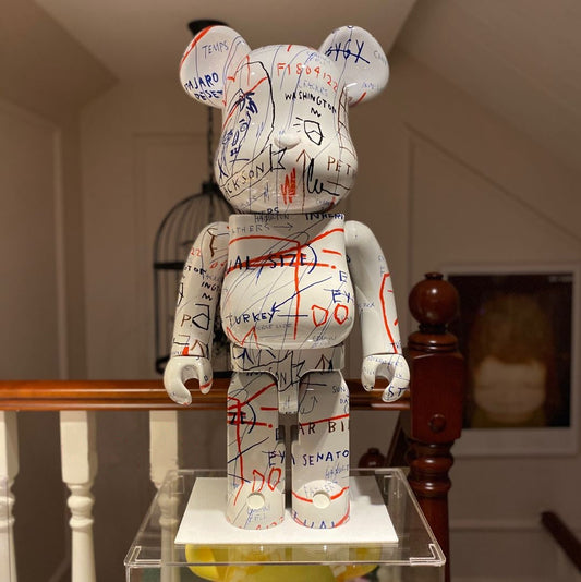 Hobby - 70cm BEARBRICK 1000% Basquiat 2th Generation ABS Action Figure Boxed