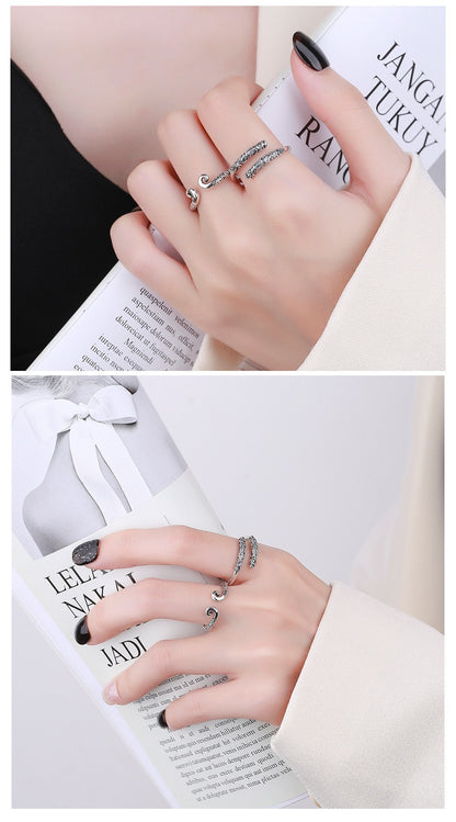 925 silver Jewelry Wukong the Incantation of the Golden Hoop+Jingu Bang Ring Combination set | FuGui Tide play