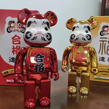 28cm BEARBRICK 400% Electroplating Dharma ABS Action Figure Boxed