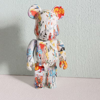 70cm BEARBRICK 1000% Andywarhol X Basquiat 4 ABS Action Figure Boxed
