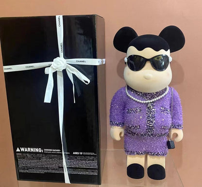 70cm BEARBRICK 1000% COCO ABS Action Figure Boxed