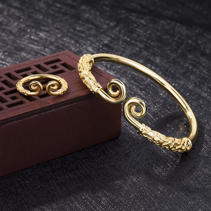 Cooper Jewelry Wukong the Incantation of the Golden Hoop Bracelet and Ring Combination set | FuGui Tide play