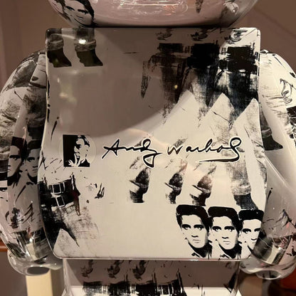 70cm BEARBRICK 1000% Andywarhol Elvispresley ABS Action Figure Boxed