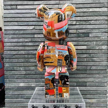 70cm BEARBRICK 1000% Andywarhol X Basquiat 2 ABS Action Figure Boxed