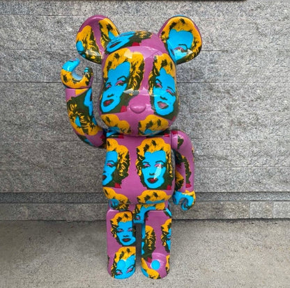 70cm BEARBRICK 1000% Andywarhol Monroe 2 ABS Action Figure Boxed