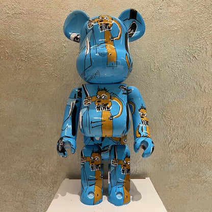 70cm BEARBRICK 1000% Basquiat 4th Generation ABS Action Figure Boxed