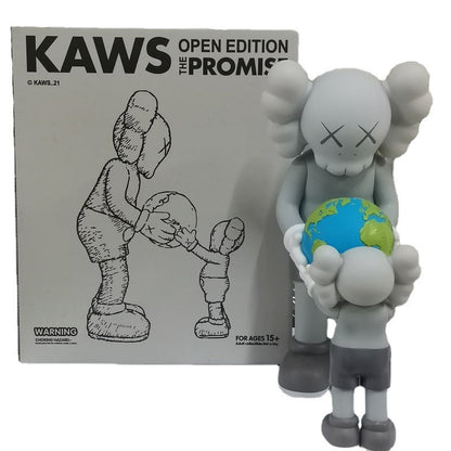 35CM Art KAWS The Promise Earth Qatar Original Factory Without Box