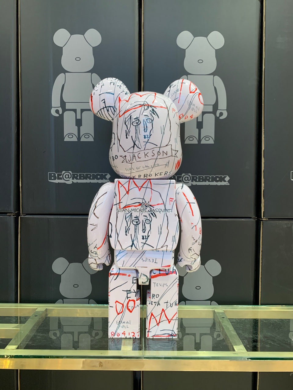 Hobby - 70cm BEARBRICK 1000% Basquiat 2th Generation ABS Action Figure Boxed