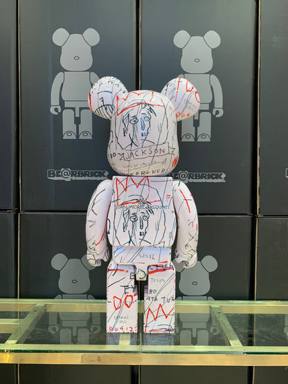 70cm BEARBRICK 1000% Basquiat 2th Generation ABS Action Figure Boxed