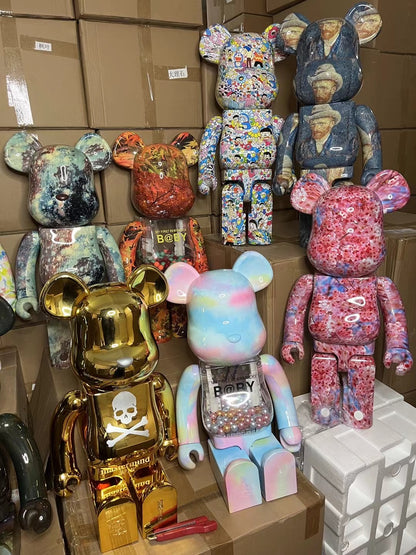 70cm 14 Styles Sale BEARBRICK 1000% Van Gogh/Cherry Blossom/BAPE ABS Action Figure Boxed