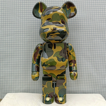 70cm BEARBRICK 1000% BAPE Camo Green ABS Action Figure Boxed