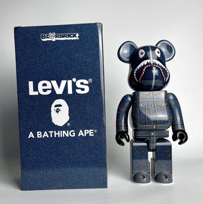 28cm BEARBRICK 400% BAPE Levis ABS Action Figure Boxed