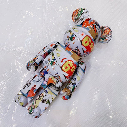70cm BEARBRICK 1000% Andywarhol X Basquiat 4 ABS Action Figure Boxed