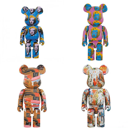 70cm BEARBRICK 1000% Andywarhol X Basquiat 3 ABS Action Figure Boxed