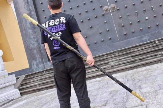 5.6-Foot Wukong RuyI Jingu Bang, Black Myth Equipment, Carbon steel will following golden backed staff