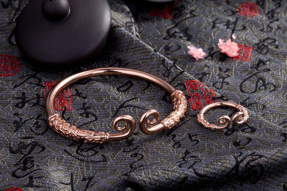 Cooper Jewelry Wukong the Incantation of the Golden Hoop Bracelet and Ring Combination set | FuGui Tide play
