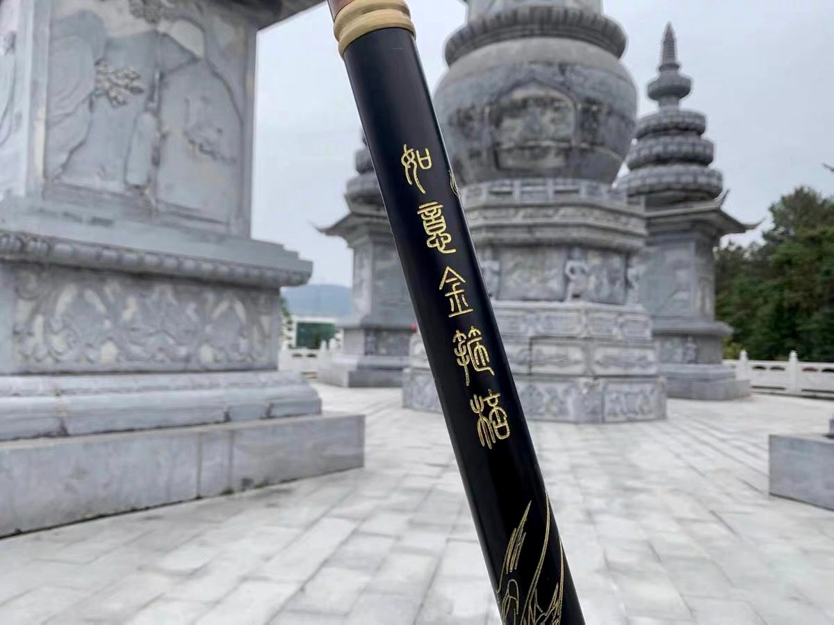 5.6-Foot Wukong RuyI Jingu Bang, Black Myth Equipment, Carbon steel will following golden backed staff