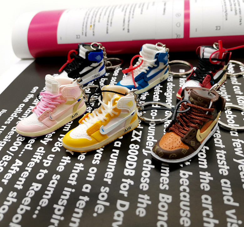 Shoes - 12 Models/Sets Of Random Blind Box PVC Flyers AJ Basketball Shoes Keychain Charm