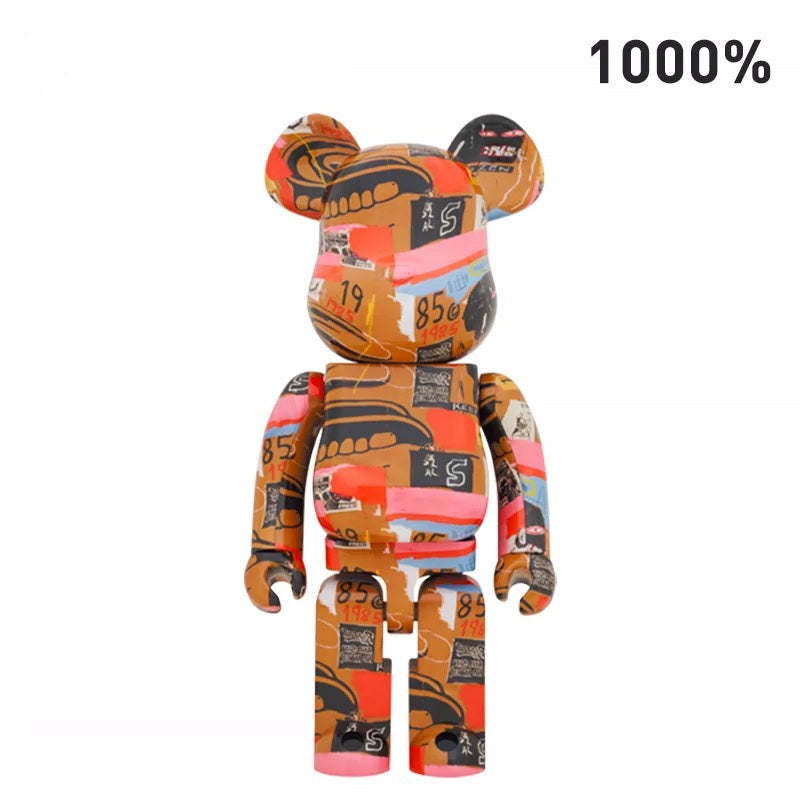 Hobby - 70cm BEARBRICK 1000% Andywarhol X Basquiat 2 ABS Action Figure Boxed