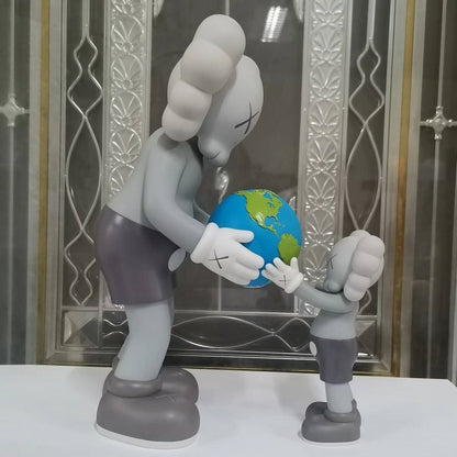 35CM Art KAWS The Promise Earth Qatar Original Factory Without Box
