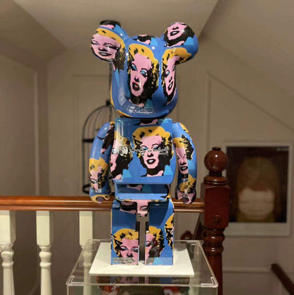 70cm BEARBRICK 1000% Andywarhol Monroe 1 ABS Action Figure Boxed