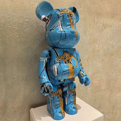 70cm BEARBRICK 1000% Basquiat 4th Generation ABS Action Figure Boxed