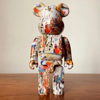 70cm BEARBRICK 1000% Andywarhol X Basquiat 4 ABS Action Figure Boxed