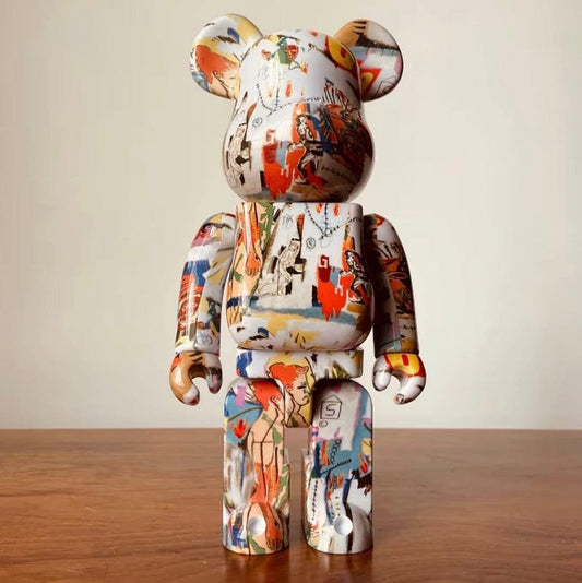 Hobby - 70cm BEARBRICK 1000% Andywarhol X Basquiat 4 ABS Action Figure Boxed