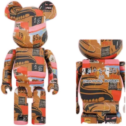 70cm BEARBRICK 1000% Andywarhol X Basquiat 2 ABS Action Figure Boxed