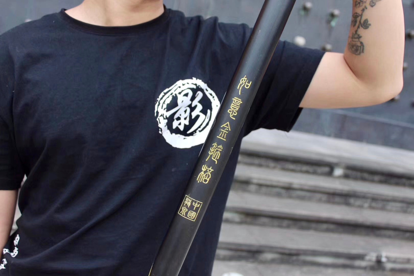 5.6-Foot Wukong RuyI Jingu Bang, Black Myth Equipment, Carbon steel will following golden backed staff