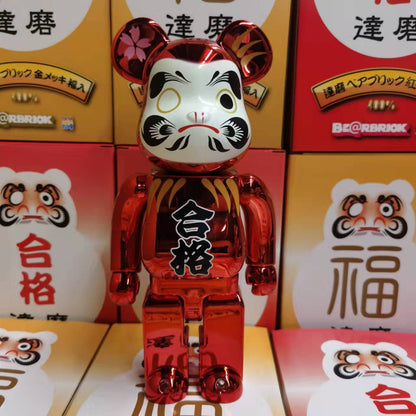 28cm BEARBRICK 400% Electroplating Dharma ABS Action Figure Boxed
