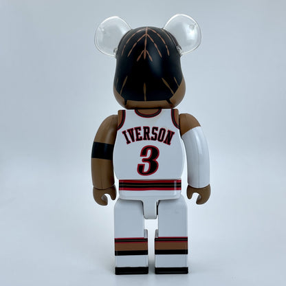 28cm BEARBRICK 400%+100% O'Neal , Iverson ABS Action Figure Boxed
