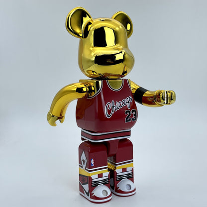 28cm BEARBRICK 400%+100% O'Neal , Iverson ABS Action Figure Boxed