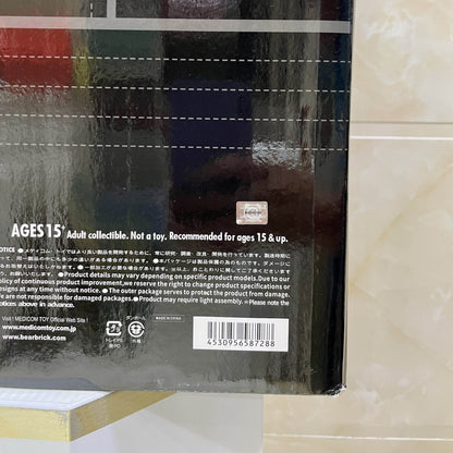 70cm BEARBRICK 1000% BAPE Leather Jacket Bear ABS Action Figure Boxed