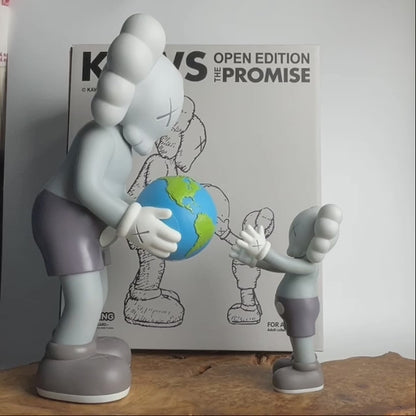35CM Art KAWS The Promise Earth Qatar Original Factory Without Box | FuGui Tide play